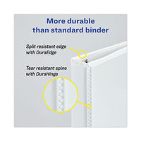 Heavy-duty View Binder With Durahinge, One Touch Ezd Rings And Extra-wide Cover, 3 Ring, 3" Capacity, 11 X 8.5, White, (1321)