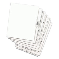 Avery-style Preprinted Legal Side Tab Divider, Exhibit A, Letter, White, 25-pack, (1371)