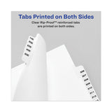 Avery-style Preprinted Legal Side Tab Divider, Exhibit D, Letter, White, 25-pack, (1374)