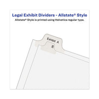 Avery-style Preprinted Legal Side Tab Divider, Exhibit F, Letter, White, 25-pack, (1376)
