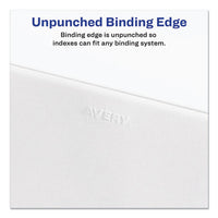 Preprinted Legal Exhibit Side Tab Index Dividers, Avery Style, 26-tab, A To Z, 11 X 8.5, White, 1 Set, (1400)