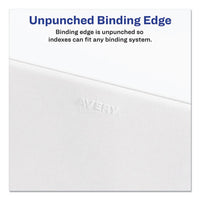 Preprinted Legal Exhibit Side Tab Index Dividers, Avery Style, 26-tab, B, 11 X 8.5, White, 25-pack, (1402)