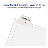 Preprinted Legal Exhibit Side Tab Index Dividers, Avery Style, 26-tab, B, 11 X 8.5, White, 25-pack, (1402)