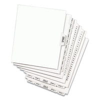 Preprinted Legal Exhibit Side Tab Index Dividers, Avery Style, 26-tab, E, 11 X 8.5, White, 25-pack, (1405)