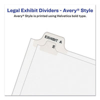 Preprinted Legal Exhibit Side Tab Index Dividers, Avery Style, 26-tab, E, 11 X 8.5, White, 25-pack, (1405)