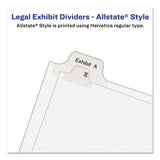 Preprinted Legal Exhibit Side Tab Index Dividers, Allstate Style, 25-tab, 101 To 125, 11 X 8.5, White, 1 Set, (1705)