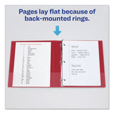 Economy Non-view Binder With Round Rings, 3 Rings, 1" Capacity, 11 X 8.5, Red, (3310)