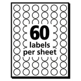 Handwrite Only Self-adhesive Removable Round Color-coding Labels, 0.5" Dia., Light Blue, 60-sheet, 14 Sheets-pack, (5050)