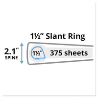 Heavy-duty Non Stick View Binder With Durahinge And Slant Rings, 3 Rings, 1.5" Capacity, 11 X 8.5, Light Blue, (5401)