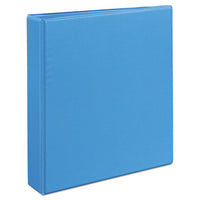 Heavy-duty Non Stick View Binder With Durahinge And Slant Rings, 3 Rings, 1.5" Capacity, 11 X 8.5, Light Blue, (5401)