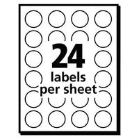 Removable Multi-use Labels, Inkjet-laser Printers, 0.75" Dia., White, 24-sheet, 42 Sheets-pack, (5408)