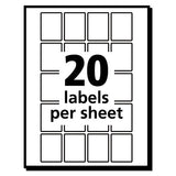 Removable Multi-use Labels, Inkjet-laser Printers, 1 X 0.75, White, 20-sheet, 50 Sheets-pack, (5428)