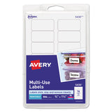 Removable Multi-use Labels, Inkjet-laser Printers, 0.75 X 1.5, White, 14-sheet, 36 Sheets-pack, (5430)