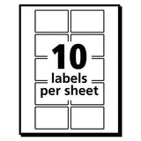 Removable Multi-use Labels, Inkjet-laser Printers, 1 X 1.5, White, 10-sheet, 50 Sheets-pack, (5434)