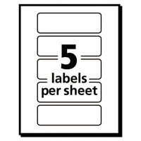 Removable Multi-use Labels, Inkjet-laser Printers, 1 X 3, White, 5-sheet, 50 Sheets-pack, (5436)