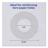 Dispenser Pack Hole Reinforcements, 1-4" Dia, Clear, 200-pack, (5721)