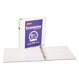 Economy View Binder With Round Rings , 3 Rings, 1.5" Capacity, 11 X 8.5, White, (5726)