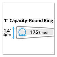 Legal Durable Non-view Binder With Round Rings, 3 Rings, 1" Capacity, 14 X 8.5, Black, (6400)