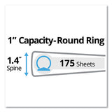 Legal Durable Non-view Binder With Round Rings, 3 Rings, 1" Capacity, 14 X 8.5, Black, (6400)