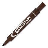 Marks A Lot Large Desk-style Permanent Marker, Broad Chisel Tip, Brown, Dozen, (8881)