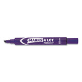 Marks A Lot Large Desk-style Permanent Marker, Broad Chisel Tip, Purple, Dozen, (8884)