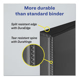 Durable View Binder With Durahinge And Ezd Rings, 3 Rings, 2" Capacity, 11 X 8.5, Black, (9500)