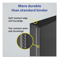 Durable View Binder With Durahinge And Ezd Rings, 3 Rings, 5" Capacity, 11 X 8.5, Black, (9900)