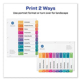 Customizable Table Of Contents Ready Index Dividers With Multicolor Tabs, 10-tab, 1 To 10, 11 X 8.5, White, 3 Sets