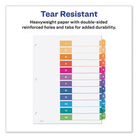 Customizable Table Of Contents Ready Index Dividers With Multicolor Tabs, 12-tab, 1 To 12, 11 X 8.5, White, 3 Sets