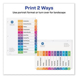 Customizable Table Of Contents Ready Index Dividers With Multicolor Tabs, 12-tab, 1 To 12, 11 X 8.5, White, 3 Sets