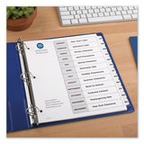 Customizable Toc Ready Index Black And White Dividers, 12-tab, Letter