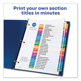 Customizable Toc Ready Index Multicolor Dividers, 31-tab, Letter