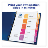 Customizable Toc Ready Index Multicolor Dividers, 5-tab, Letter