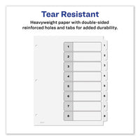 Customizable Toc Ready Index Black And White Dividers, 8-tab, Letter