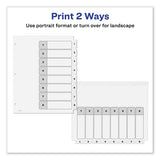 Customizable Toc Ready Index Black And White Dividers, 8-tab, Letter