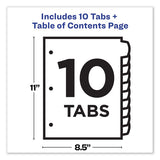 Customizable Toc Ready Index Multicolor Dividers, 10-tab, Letter