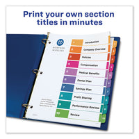 Customizable Toc Ready Index Multicolor Dividers, 10-tab, Letter