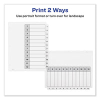 Customizable Toc Ready Index Black And White Dividers, 12-tab, Letter