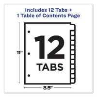 Customizable Toc Ready Index Multicolor Dividers, 12-tab, Letter