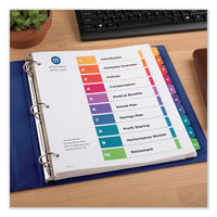 Customizable Toc Ready Index Multicolor Dividers, 10-tab, Letter