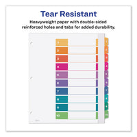 Customizable Toc Ready Index Multicolor Dividers, 10-tab, Letter