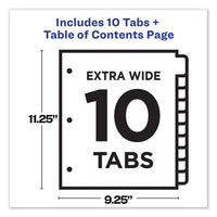 Customizable Toc Ready Index Multicolor Dividers, 10-tab, Letter