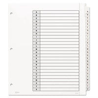 Customizable Toc Ready Index Black And White Dividers, 26-tab, Letter