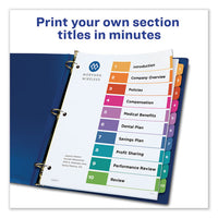 Customizable Toc Ready Index Multicolor Dividers, 10-tab, Letter, 24 Sets