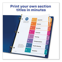 Customizable Toc Ready Index Multicolor Dividers, 8-tab, Letter, 6 Sets