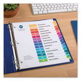 Customizable Toc Ready Index Multicolor Dividers, 15-tab, Letter, 6 Sets