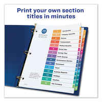 Customizable Toc Ready Index Multicolor Dividers, 15-tab, Letter, 6 Sets