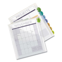 Insertable Style Edge Tab Plastic 1-pocket Dividers, 8-tab, 11.25 X 9.25, Translucent, 1 Set