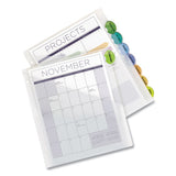 Insertable Style Edge Tab Plastic 1-pocket Dividers, 8-tab, 11.25 X 9.25, Translucent, 1 Set