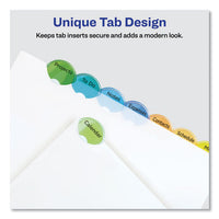 Insertable Style Edge Tab Plastic 1-pocket Dividers, 8-tab, 11.25 X 9.25, Translucent, 1 Set